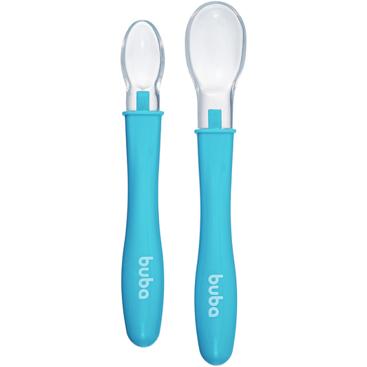 Kit Colheres em Silicone - Azul