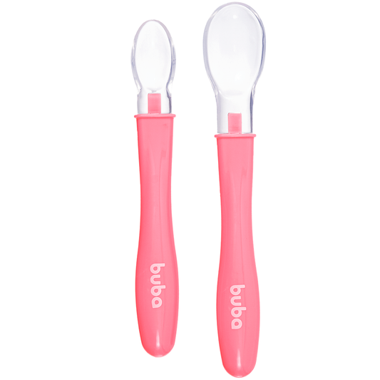 Kit Colheres em Silicone - Rosa