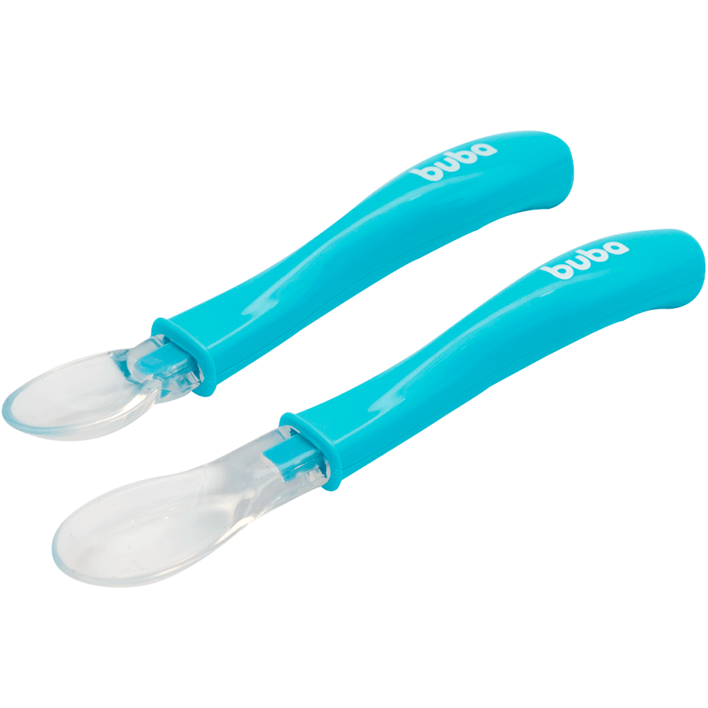 Kit Colheres em Silicone - Azul