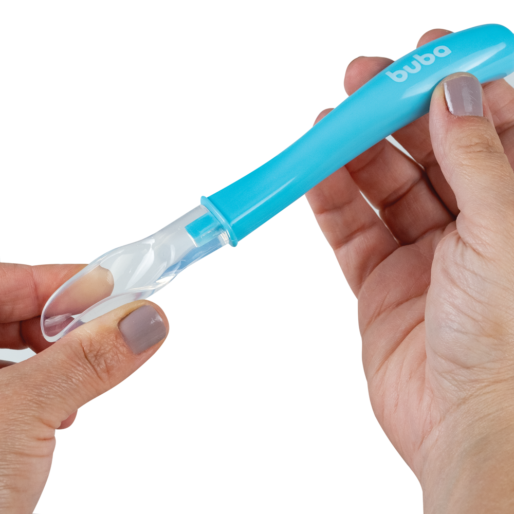 Kit Colheres em Silicone - Azul