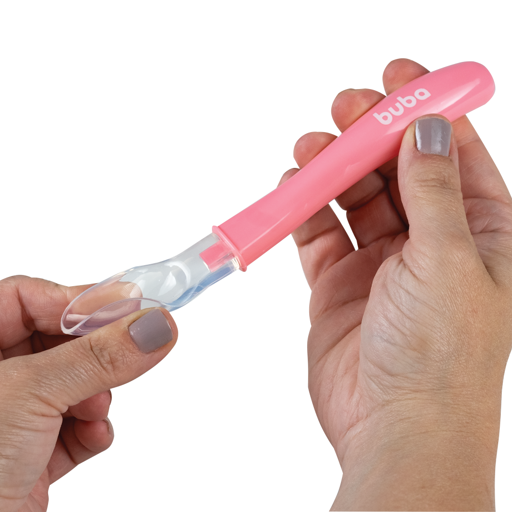 Kit Colheres em Silicone - Rosa