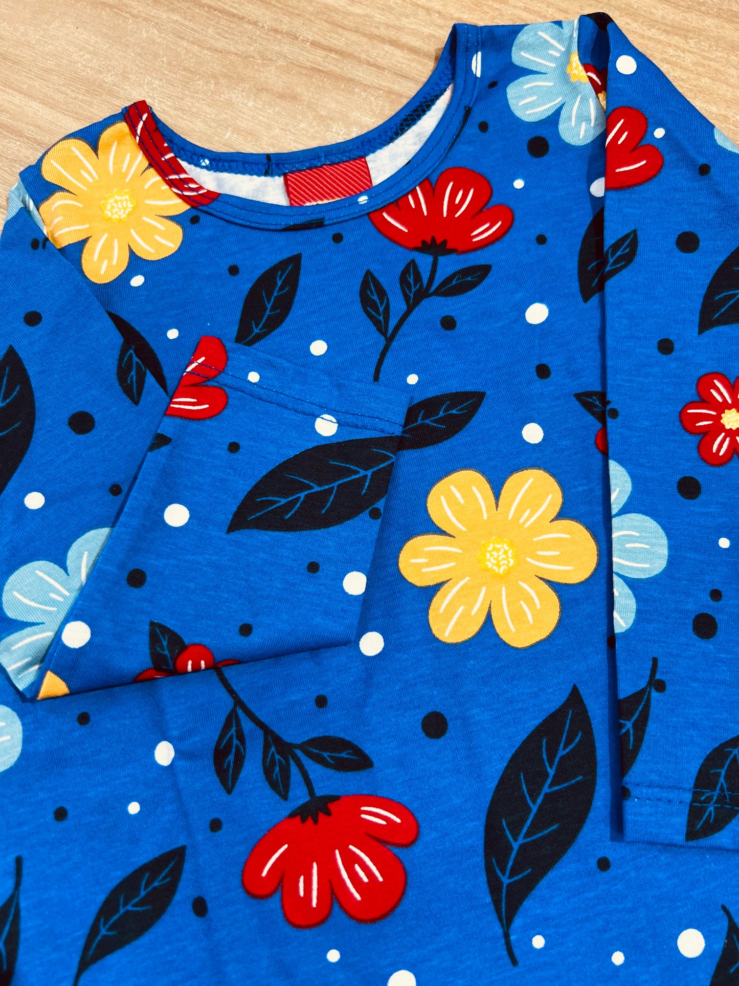 Conjunto Infantil Flores Azul