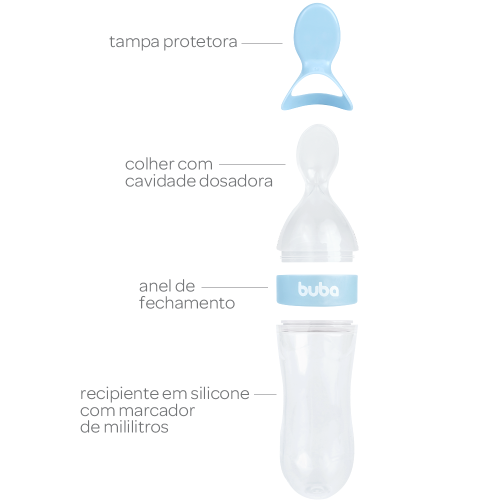 Colher Dosadora em Silicone - Azul