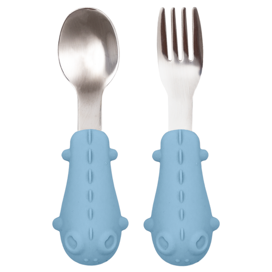 Kit Talher Cabo em Silicone Jacaré - Azul