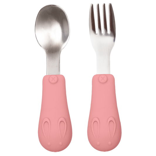 Kit Talher Cabo em Silicone Coelho - Rosa