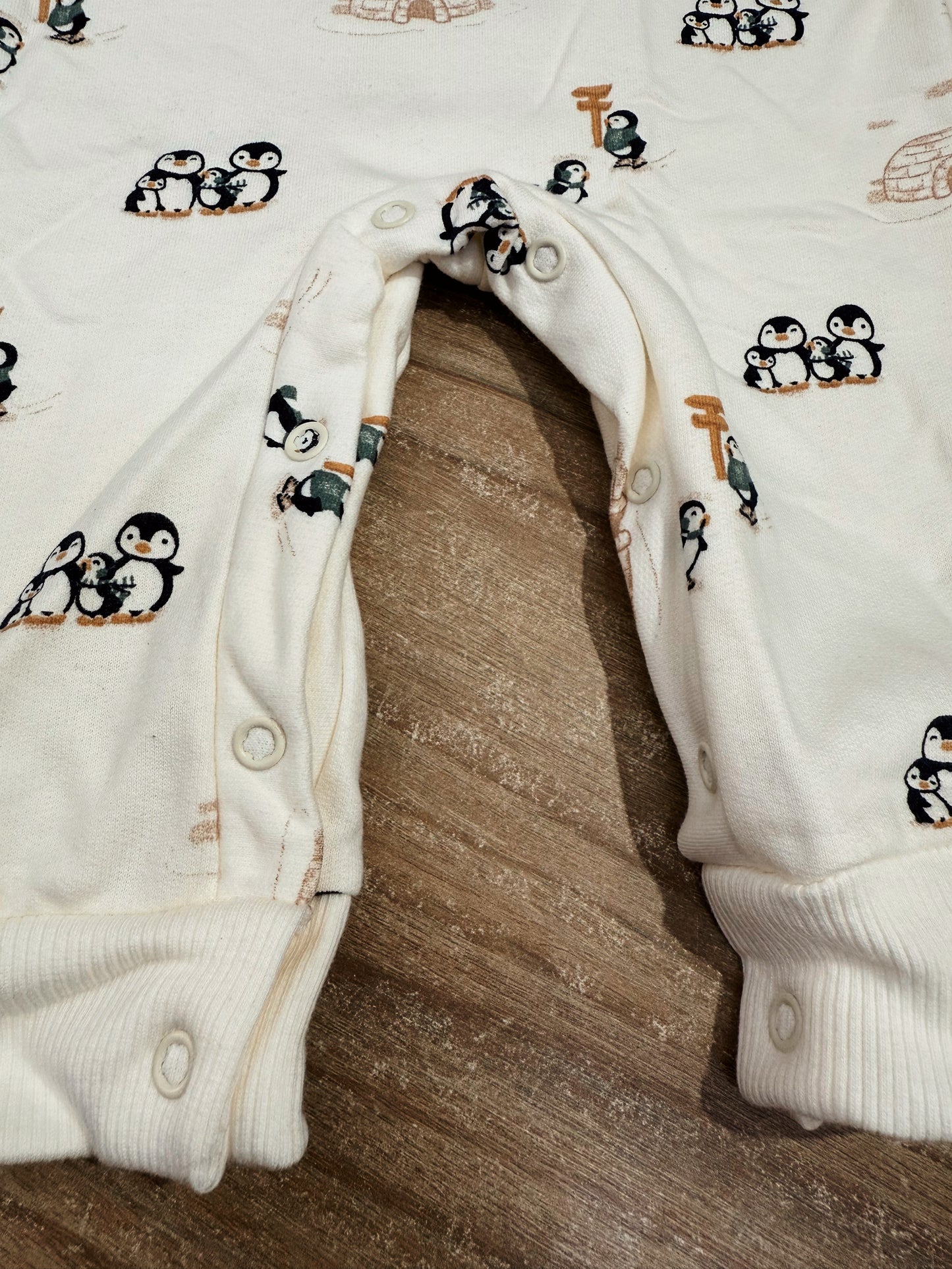 Conjunto Baby Macacão + Body Pinguim