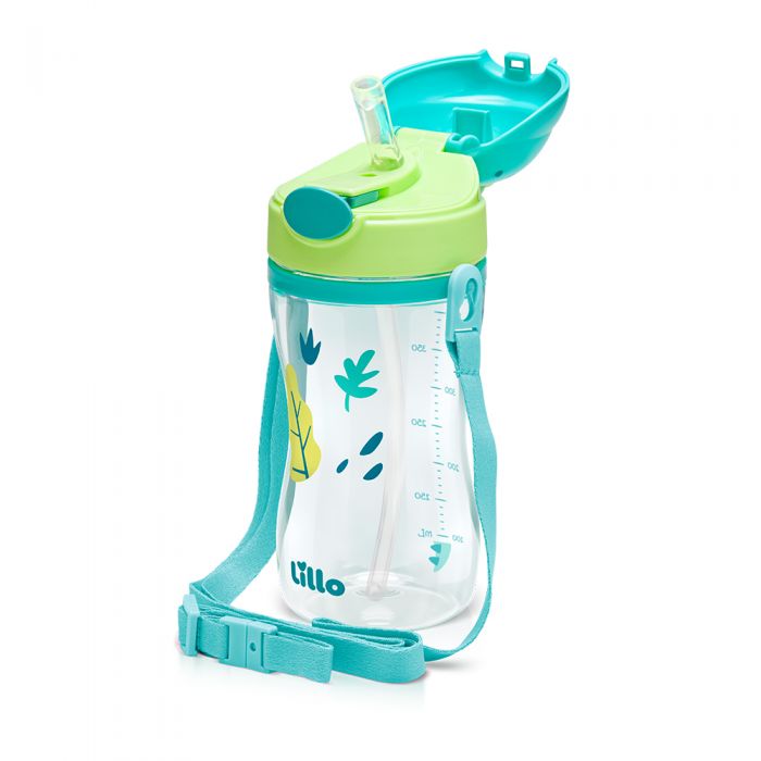 Copo de Tritan Unicórnio com Canudo 400 ml - Rosa