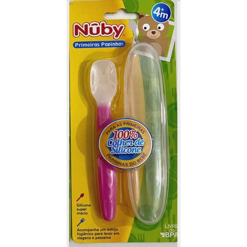 Colher Silicone Rosa