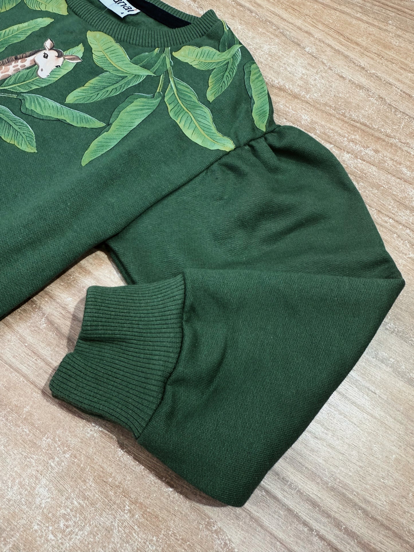 Conjunto Infantil Menina Girafa Verde