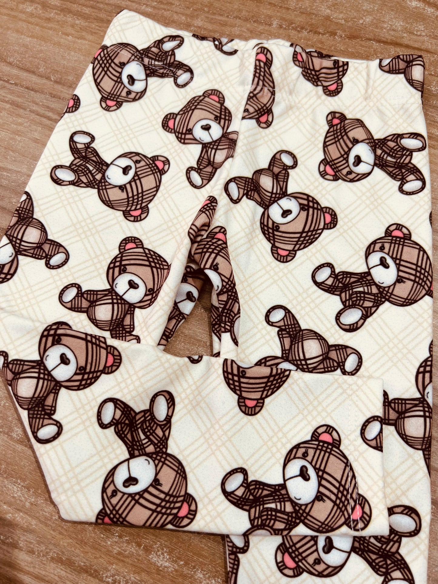Conjunto Infantil Blusão E Calça Estampa Ursinho Marrom