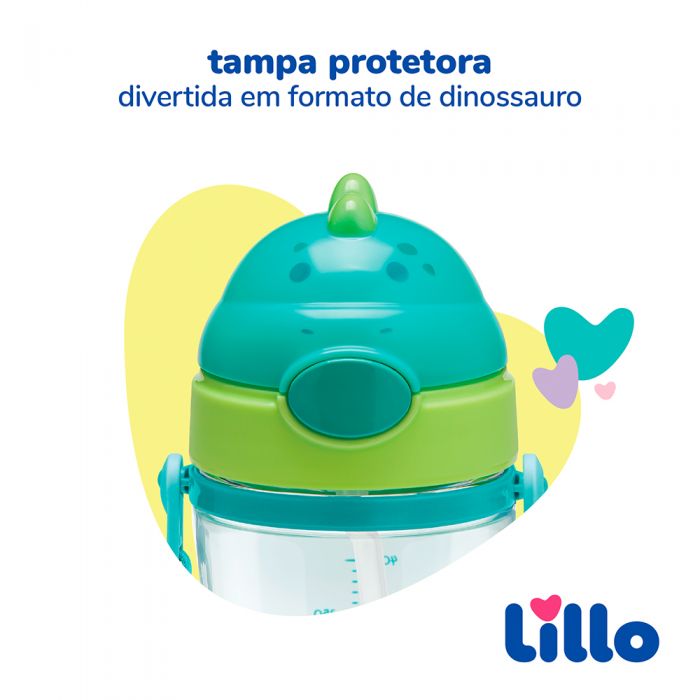 Copo de Tritan Unicórnio com Canudo 400 ml - Rosa