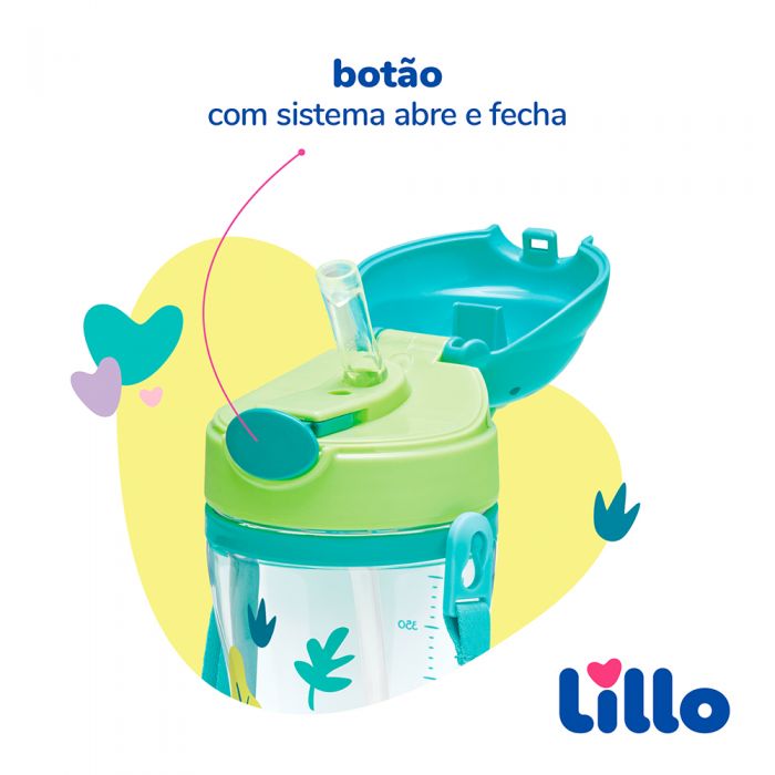 Copo de Tritan Unicórnio com Canudo 400 ml - Rosa