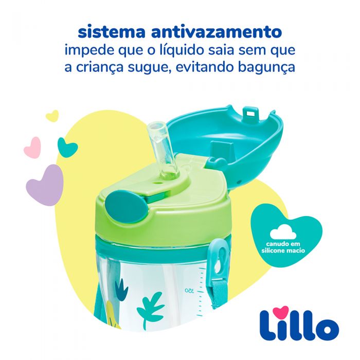 Copo de Tritan Unicórnio com Canudo 400 ml - Rosa