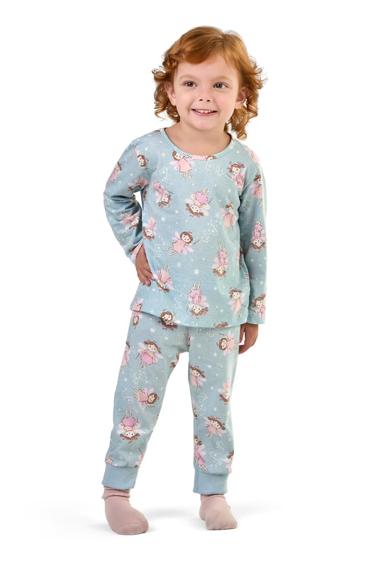 Pijama Infantil Fadinhas Brilha no Escuro Azul