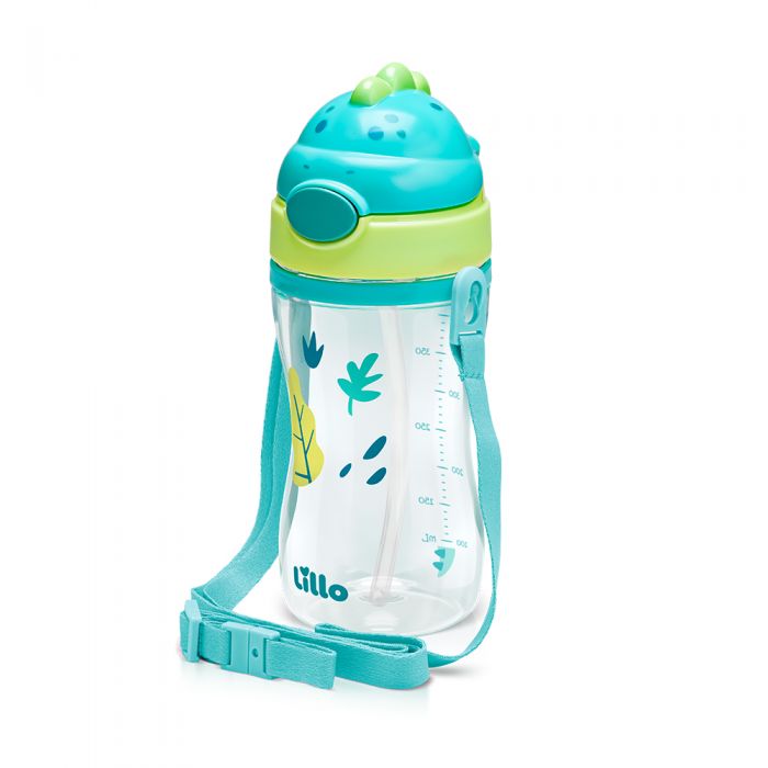 Copo de Tritan Unicórnio com Canudo 400 ml - Rosa