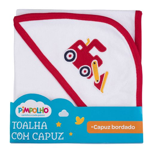 Toalha de Banho com Capuz Bordado - Trator