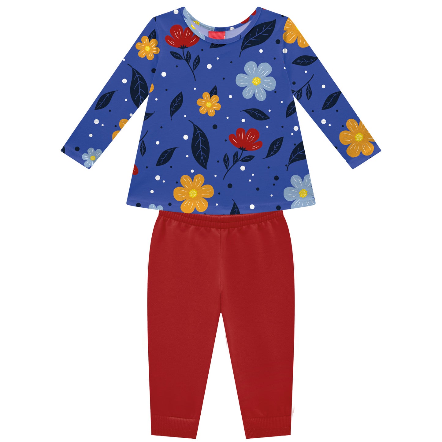 Conjunto Infantil Flores Azul