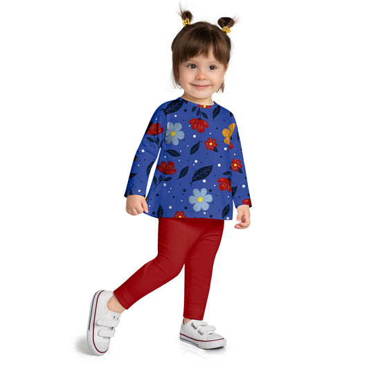 Conjunto Infantil Flores Azul