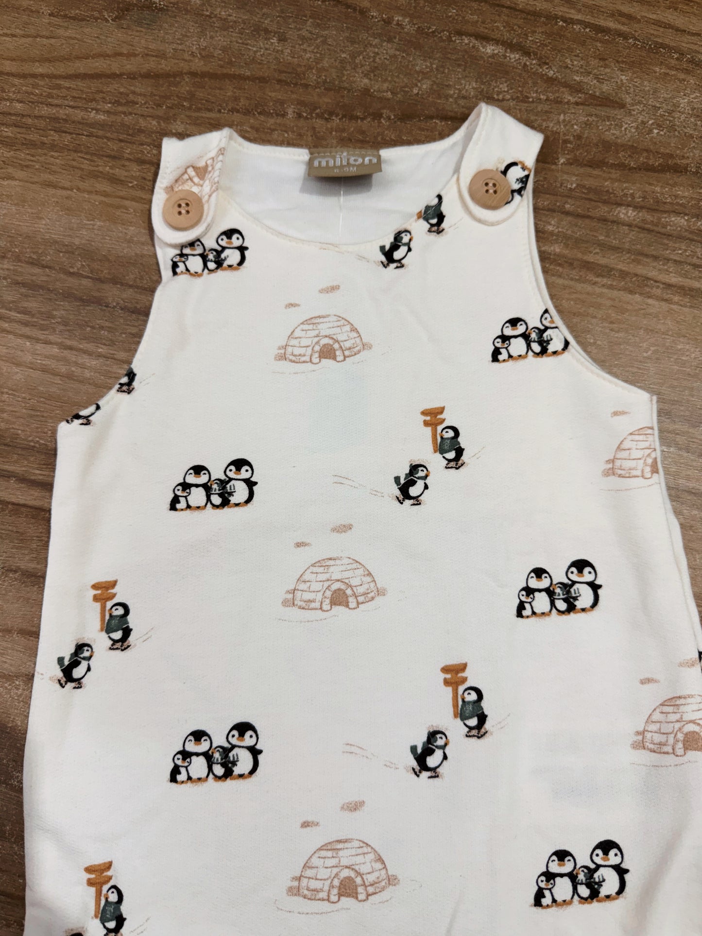 Conjunto Baby Macacão + Body Pinguim