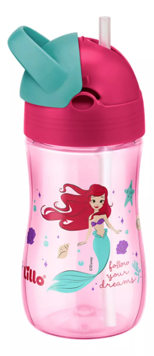 Copo Evolution com Canudo 300ml Princesas