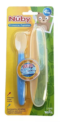 Colher Silicone Azul