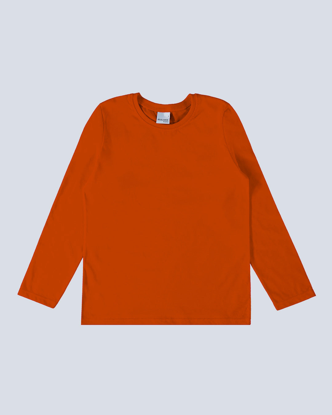 Camiseta Infantil Menino Manga Longa em Algodão Terra Cota