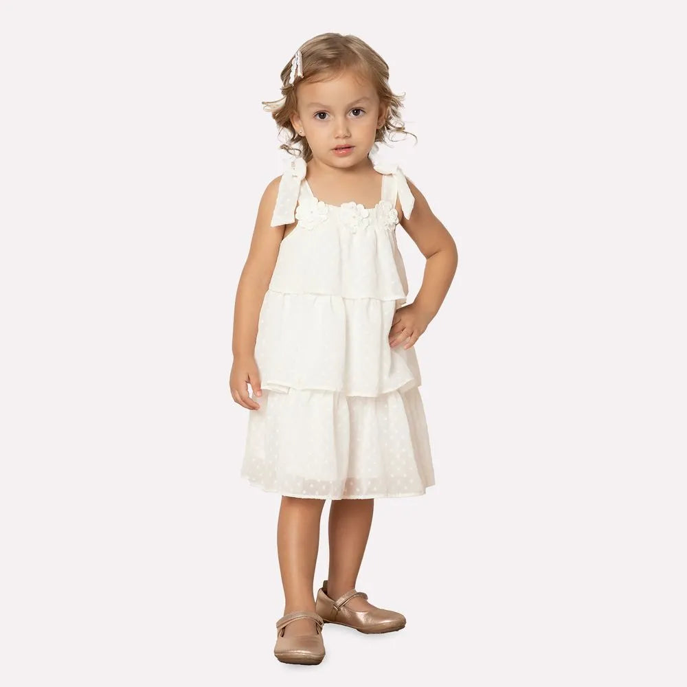 Vestido Infantil Tule de Poá