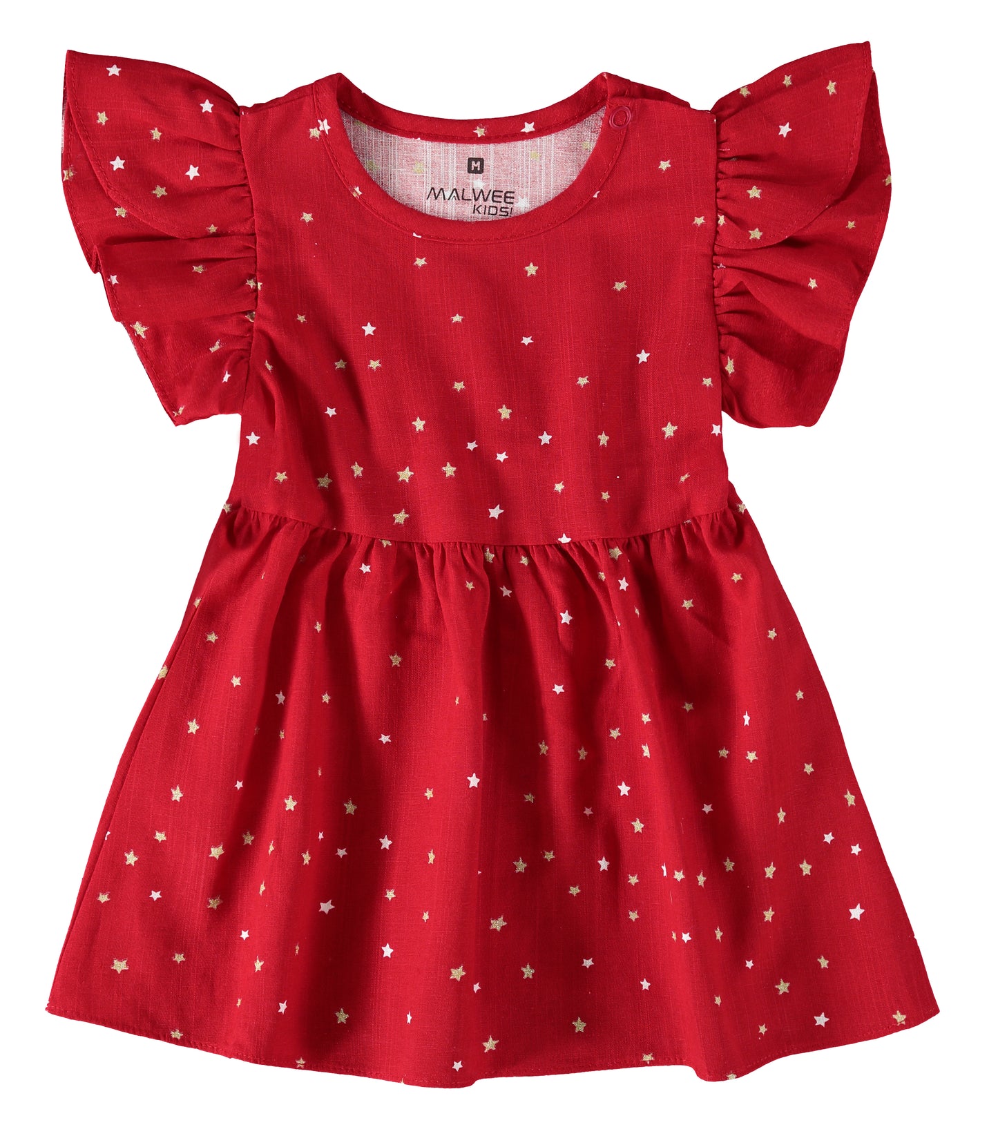 Vestido Infantil em Linho Estampa Estrelas