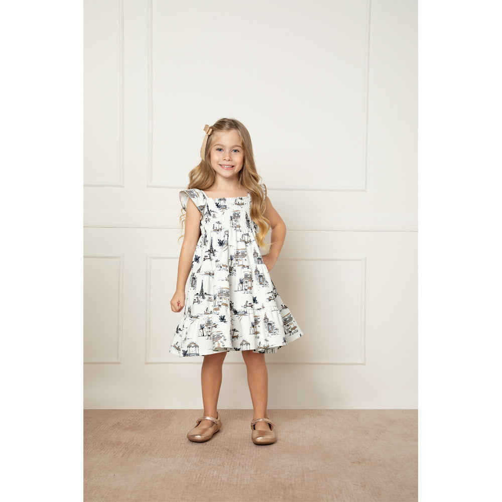 Vestido Infantil Estampa Cidade Turística