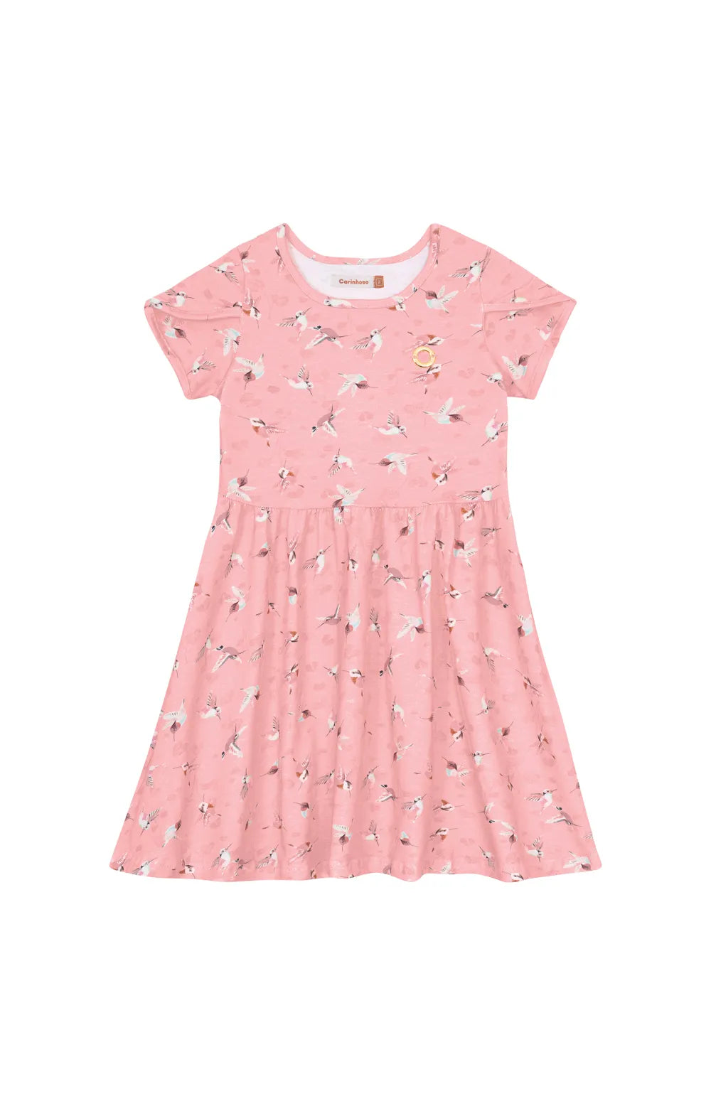 Vestido Infantil Estampa Passarinhos
