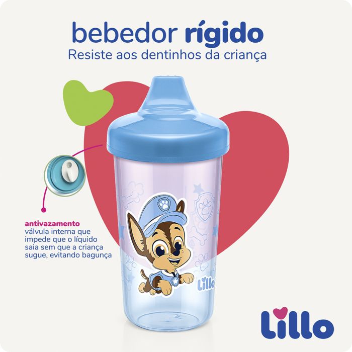 Copo Antivazamento Max Patrulha Canina 320 ml - Azul