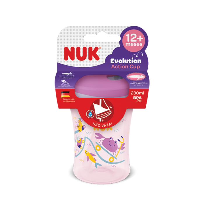 Copo Action com Canudo 230 ml Polvo