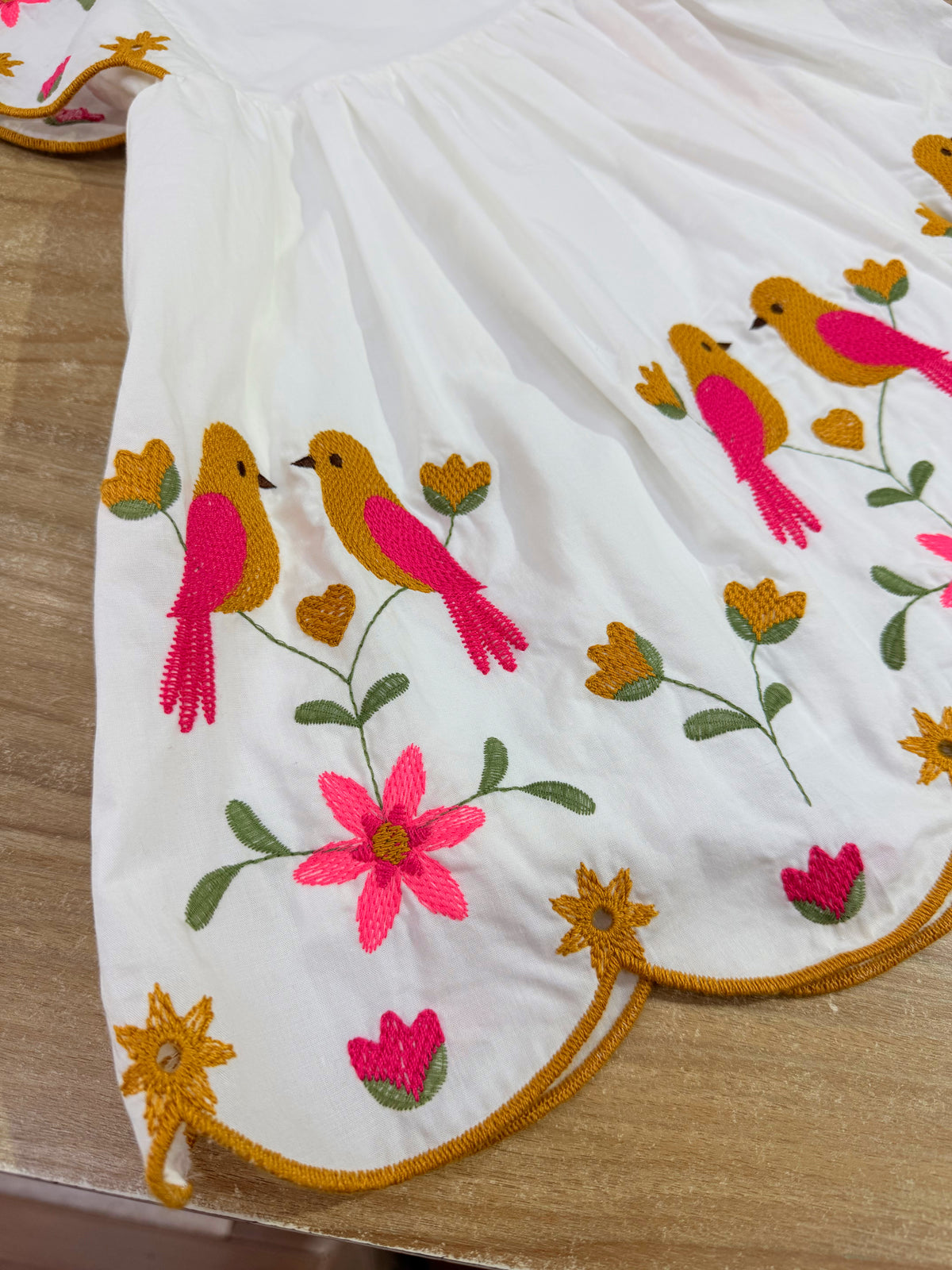 Vestido Pássaros - Branco