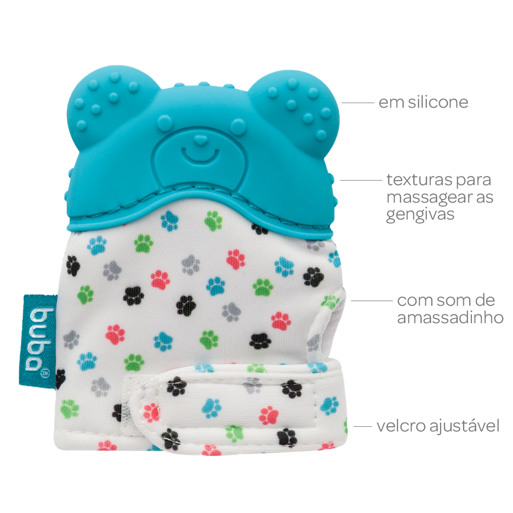 Luvinha Mordedor Urso Silicone - Azul