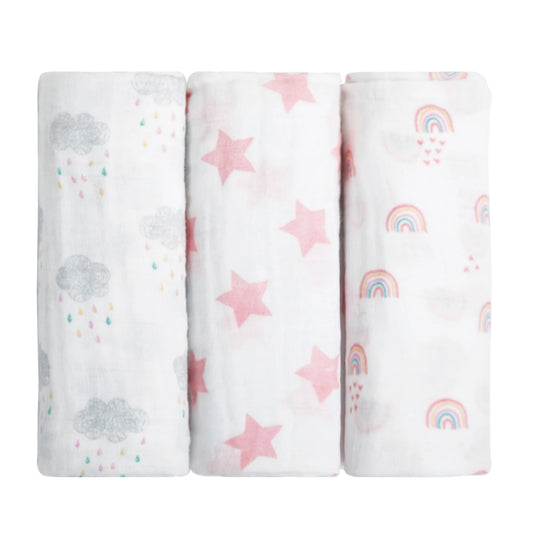 Cueiro Swaddle Soft Estampado - Rosa