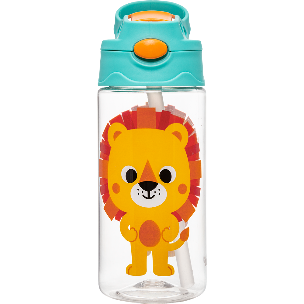 Garrafinha Tritan Zoo com Canudo - Leão