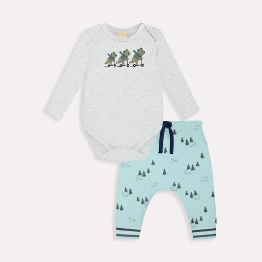 Conjunto Baby Menino Ursinhos de Patinete