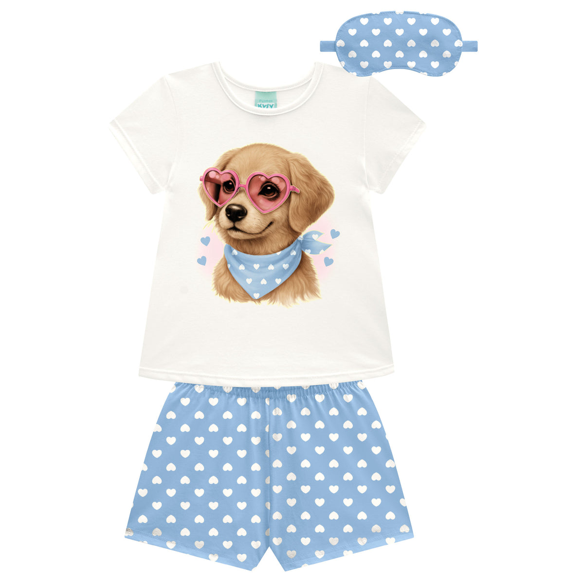 Pijama Infantil Menina - Dog Azul