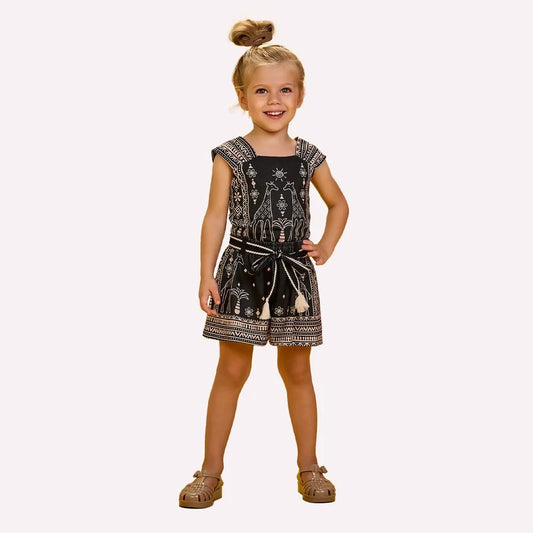 Conjunto Infantil Menina Girafa