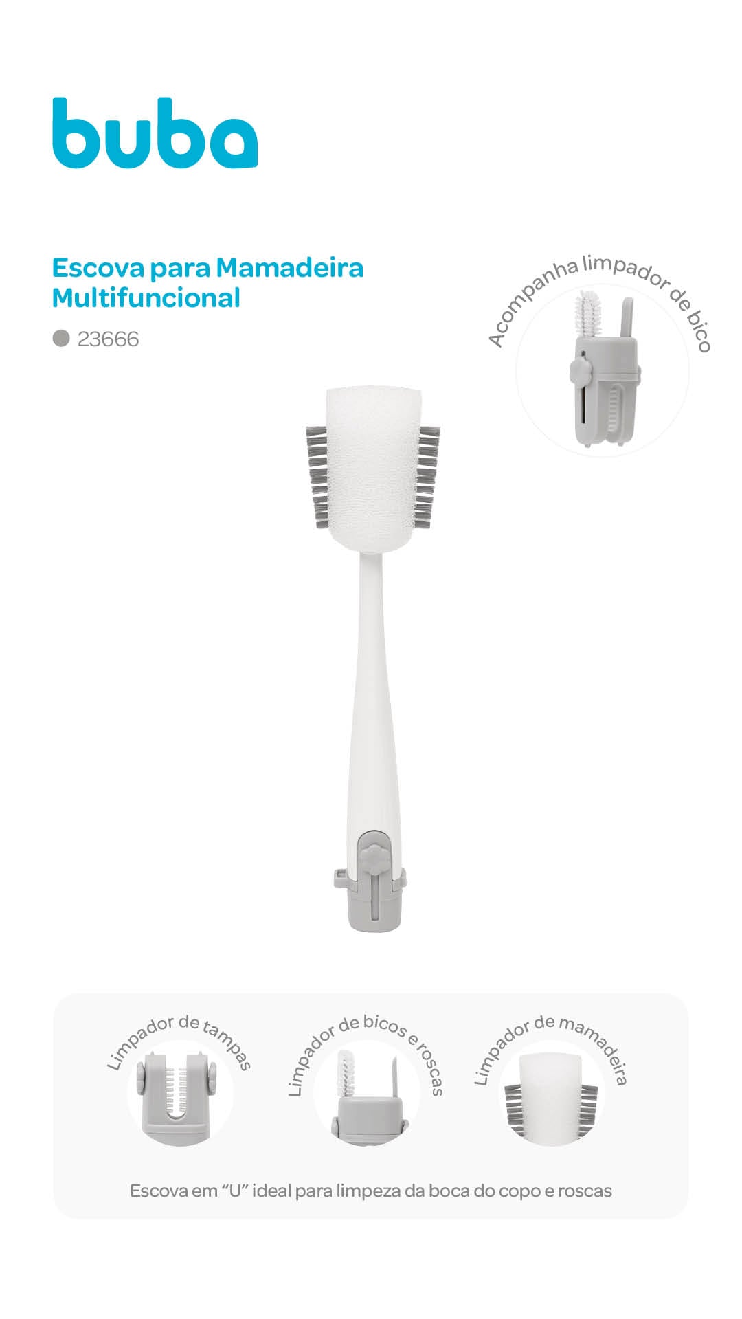 Escova para Mamadeira Multifuncional