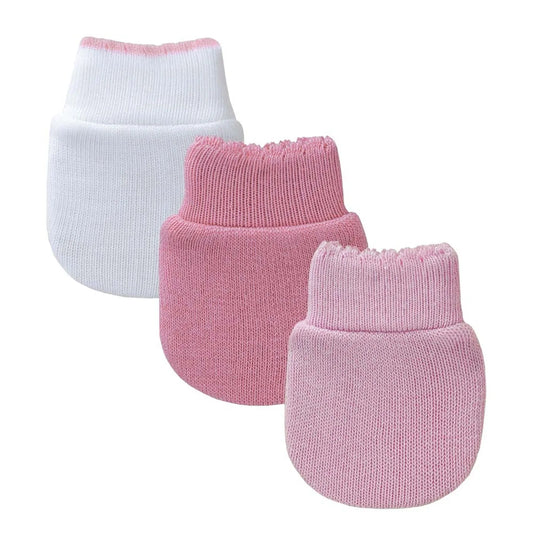 Kit Luvas 3 Pares - Off/Rosa/Uva