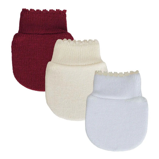 Kit Luvas 3 Pares - Vermelho/Amarelo/Branco