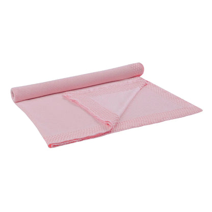 Kit Saída Maternidade Macacão, Gorro e Manta - Rosa e Branco