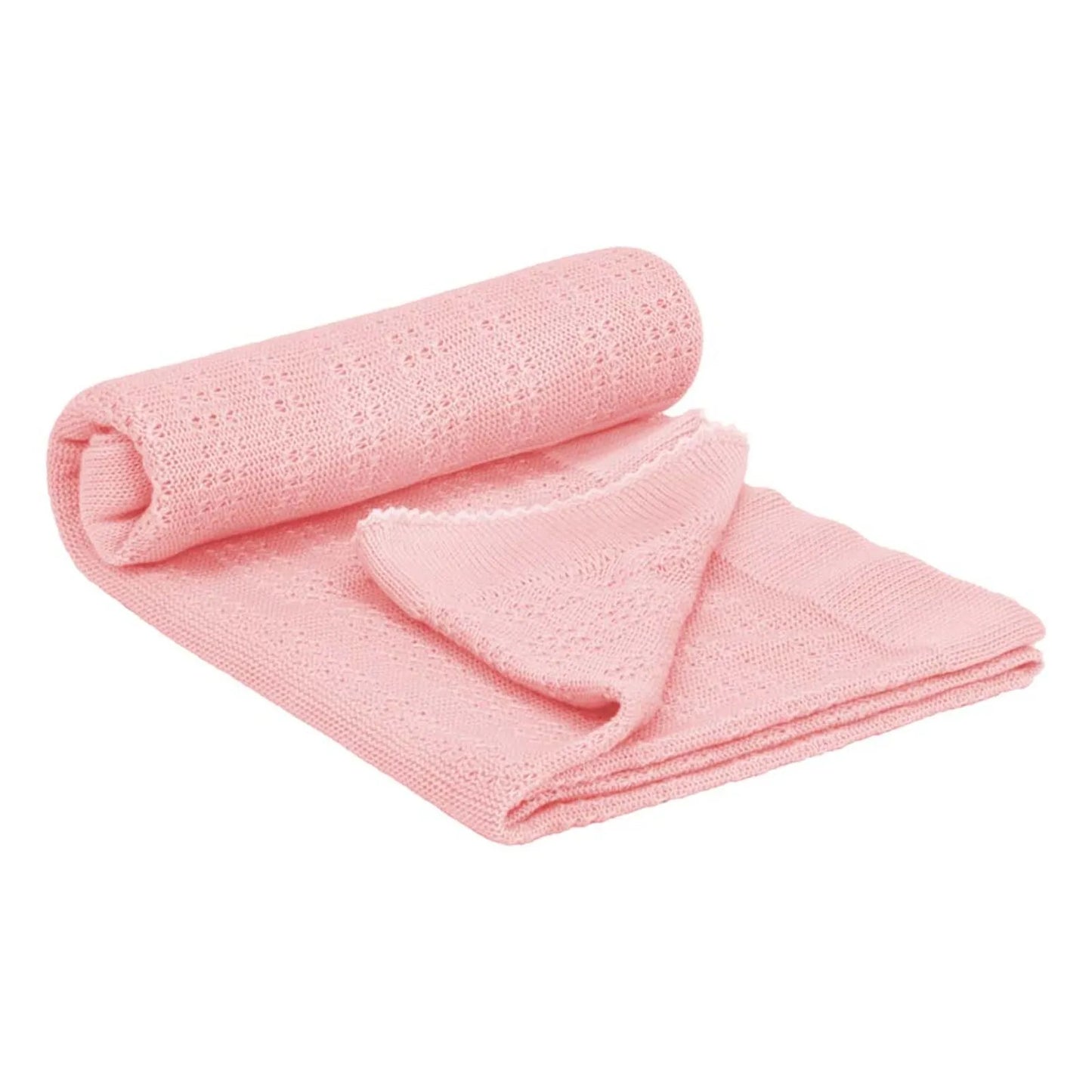 Kit Saída Maternidade Manta, Macacão e Casaco Jacquard - Rosa Listrado