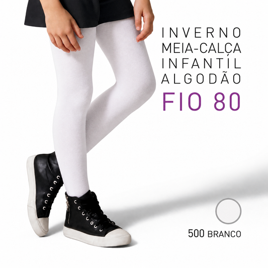 Meia Calça Quentinha Fio 80 - Branca