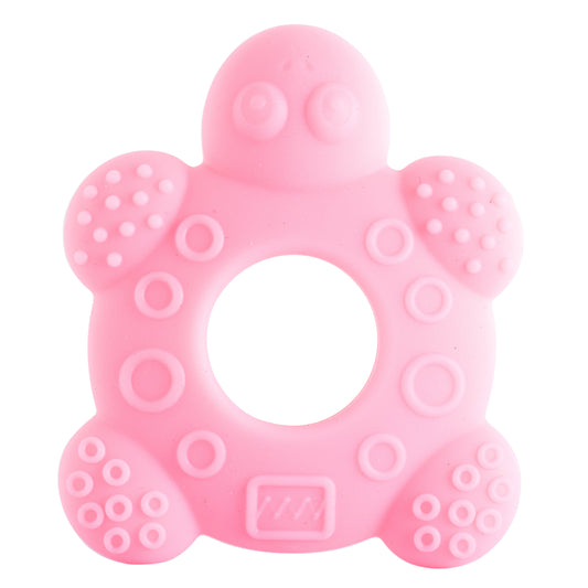 Mordedor Divertido Tartaruga Silicone - Rosa