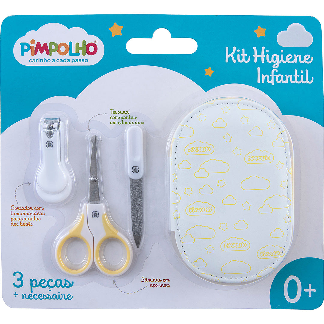 Kit Higiene 3 peças + Necessaire - Amarelo