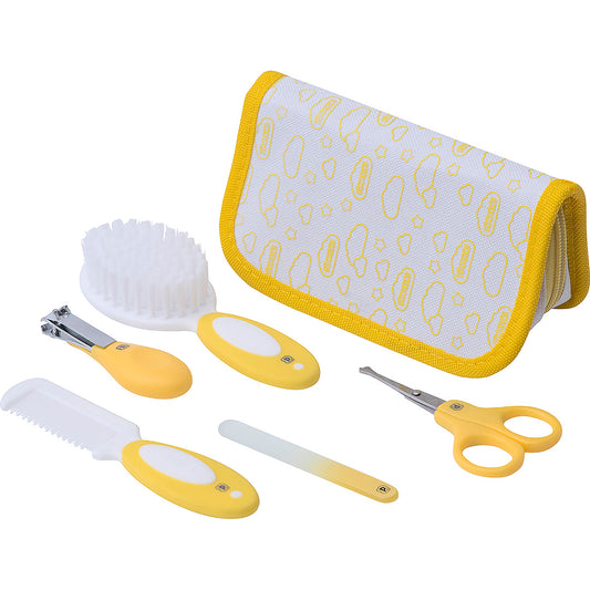 Kit Cuidados para o Bebê 5 peças + Necessaire - Amarelo