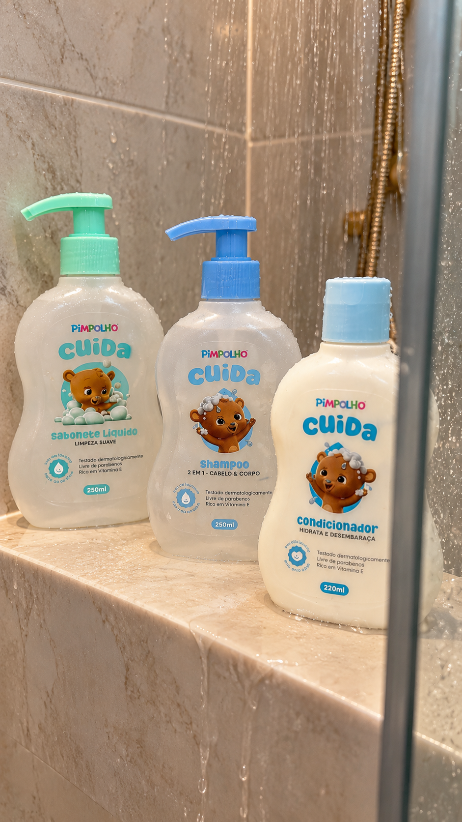 Kit Banho Pimpolho - Shampoo + Condicionador + Sabonete