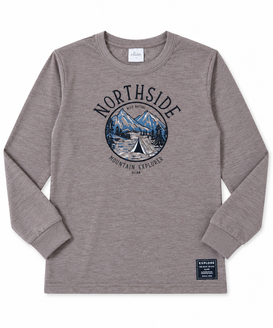 Camiseta Infantil Menino North - Marrom